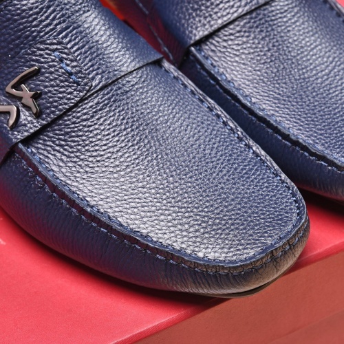 Replica Ferragamo Leather Shoes For Men #873991 $80.00 USD for Wholesale