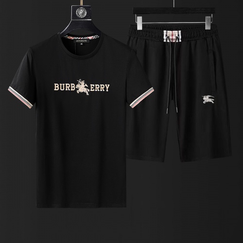 Burberry Tracksuits Short Sleeved For Men #874073 $64.00 USD, Wholesale Replica Burberry Tracksuits