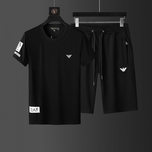 Armani Tracksuits Short Sleeved For Men #874118 $64.00 USD, Wholesale Replica Armani Tracksuits