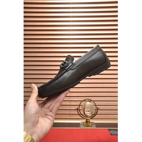 Replica Salvatore Ferragamo Leather Shoes For Men #874918 $88.00 USD for Wholesale