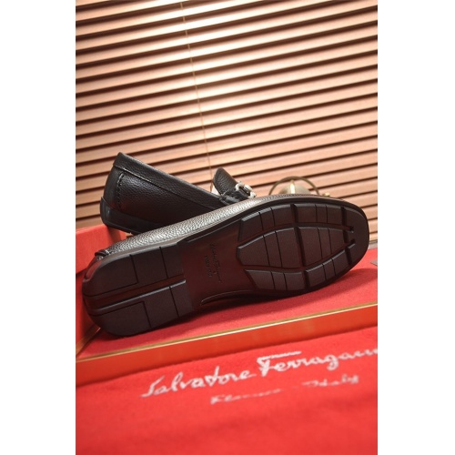 Replica Salvatore Ferragamo Leather Shoes For Men #874919 $88.00 USD for Wholesale