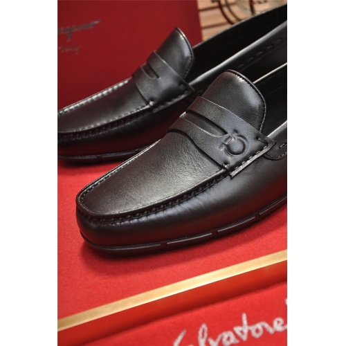 Replica Salvatore Ferragamo Leather Shoes For Men #874920 $92.00 USD for Wholesale