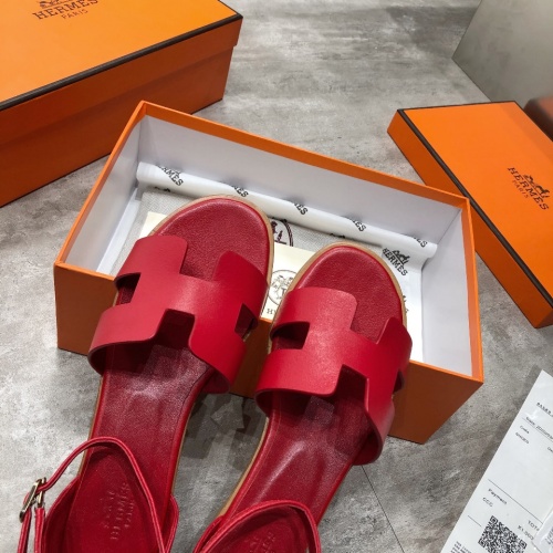 Replica Hermes Sandal For Women #875105 $76.00 USD for Wholesale