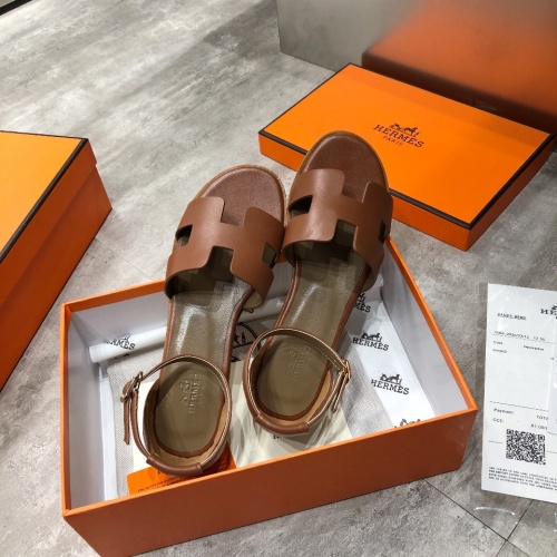 Replica Hermes Sandal For Women #875106 $76.00 USD for Wholesale
