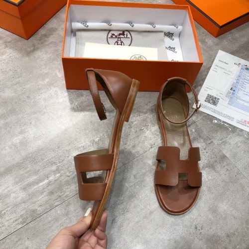 Replica Hermes Sandal For Women #875106 $76.00 USD for Wholesale