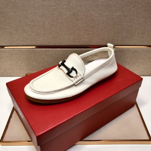 Replica Ferragamo Leather Shoes For Men #875503 $80.00 USD for Wholesale
