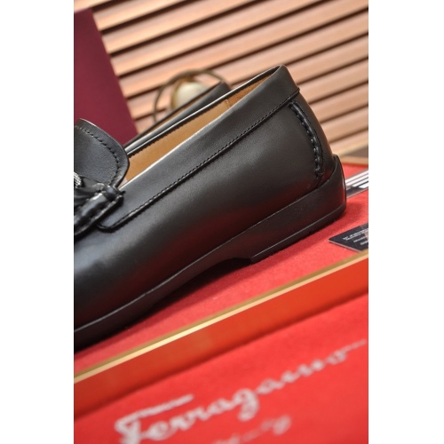 Replica Ferragamo Leather Shoes For Men #875583 $88.00 USD for Wholesale