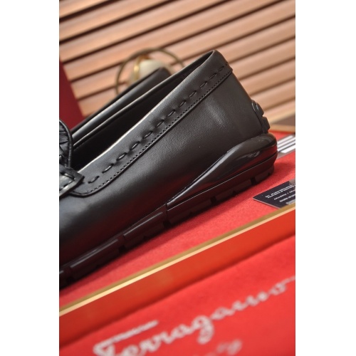Replica Ferragamo Leather Shoes For Men #875584 $92.00 USD for Wholesale
