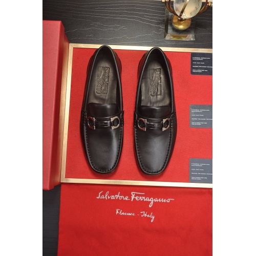Ferragamo Leather Shoes For Men #875585 $92.00 USD, Wholesale Replica Salvatore Ferragamo Leather Shoes