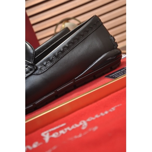 Replica Ferragamo Leather Shoes For Men #875585 $92.00 USD for Wholesale