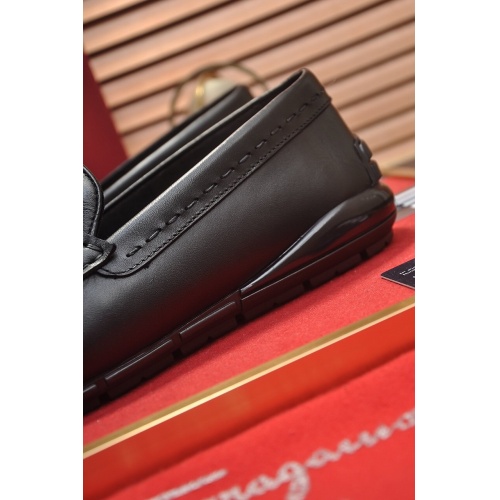 Replica Ferragamo Leather Shoes For Men #875586 $92.00 USD for Wholesale