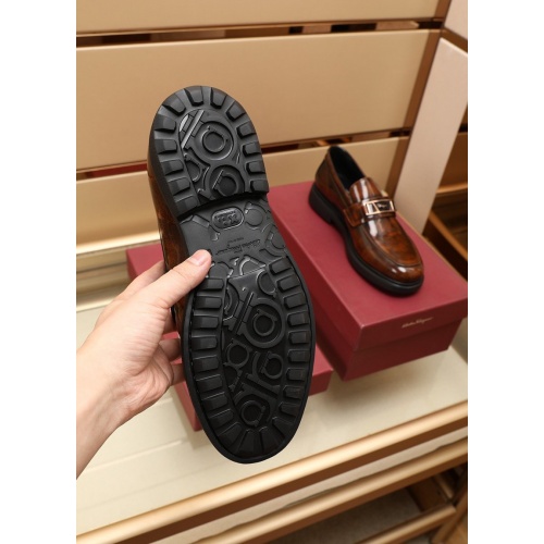 Replica Ferragamo Leather Shoes For Men #875646 $88.00 USD for Wholesale