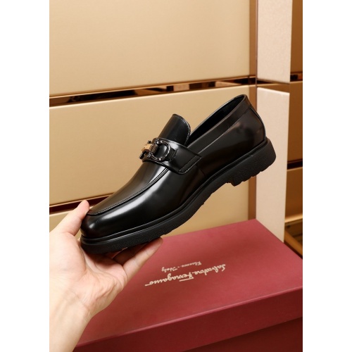 Replica Ferragamo Leather Shoes For Men #875647 $88.00 USD for Wholesale