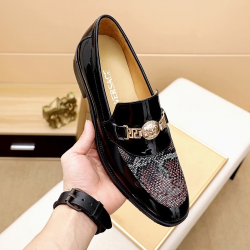 Replica Versace Leather Shoes For Men #876366 $82.00 USD for Wholesale