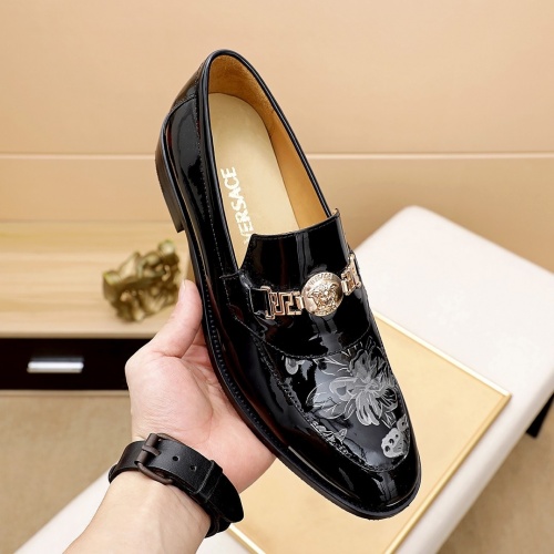 Replica Versace Leather Shoes For Men #876367 $82.00 USD for Wholesale
