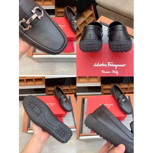 Replica Ferragamo Leather Shoes For Men #876406 $96.00 USD for Wholesale