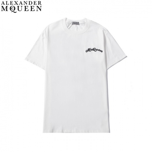 Alexander McQueen T-shirts Short Sleeved For Men #876529 $25.00 USD, Wholesale Replica Alexander McQueen T-shirts
