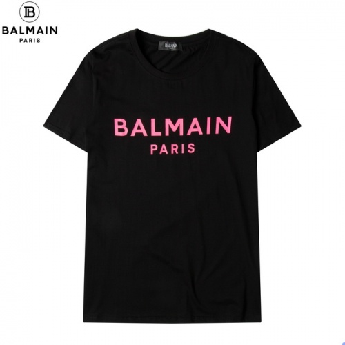 Balmain T-Shirts Short Sleeved For Men #876552 $25.00 USD, Wholesale Replica Balmain T-Shirts