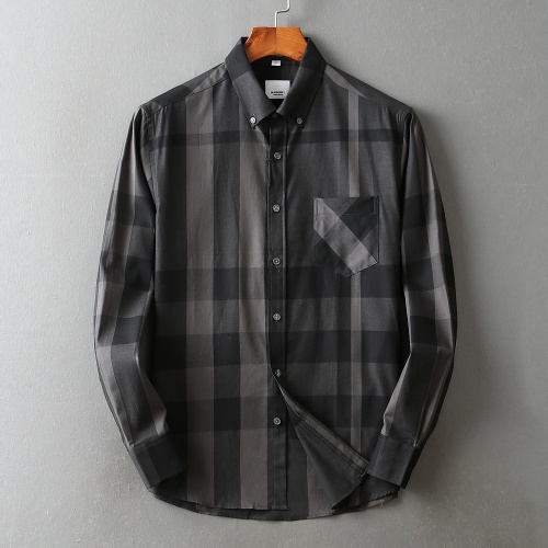 Replica Burberry Shirts Long Sleeved For Men #877646 $39.00 USD for Wholesale