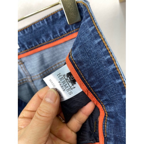 Replica Hermes Jeans For Men #877669 $49.00 USD for Wholesale