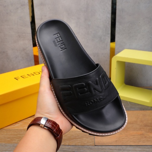 Replica Fendi Slippers For Men #877696 $52.00 USD for Wholesale