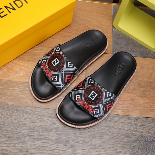 Replica Fendi Slippers For Men #877699 $52.00 USD for Wholesale