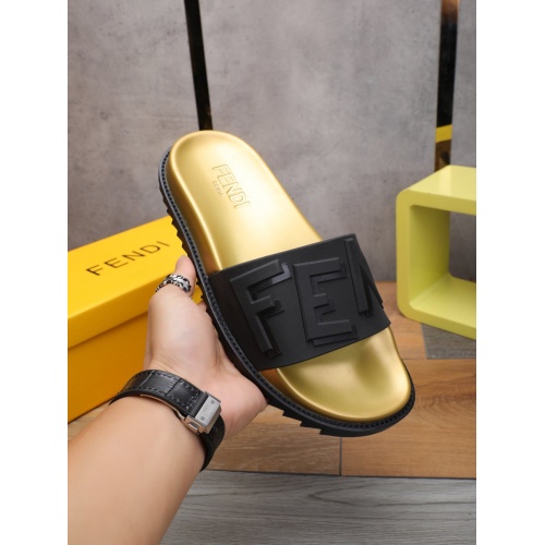 Replica Fendi Slippers For Men #877700 $52.00 USD for Wholesale