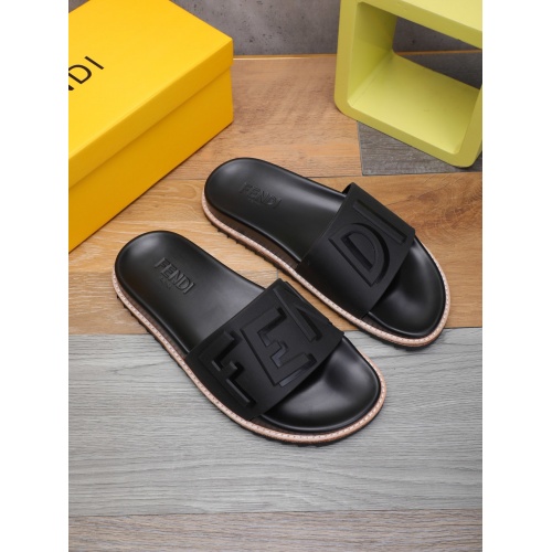 Replica Fendi Slippers For Men #877705 $52.00 USD for Wholesale