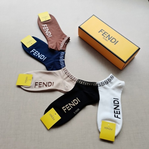 Replica Fendi Socks #877966 $27.00 USD for Wholesale