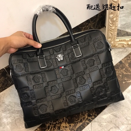 Replica Versace AAA Man Handbags #877974 $118.00 USD for Wholesale