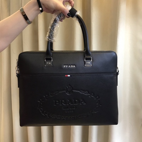 Replica Prada AAA Man Handbags #877975 $118.00 USD for Wholesale