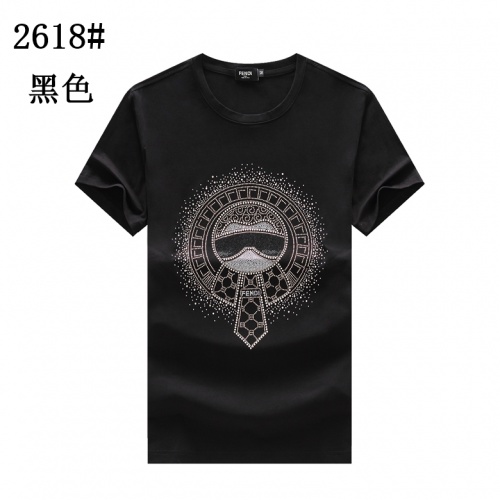 Fendi T-Shirts Short Sleeved For Men #878036 $25.00 USD, Wholesale Replica Fendi T-Shirts