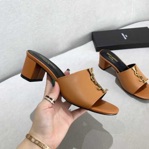 Replica Yves Saint Laurent YSL Slippers For Women #878429 $82.00 USD for Wholesale