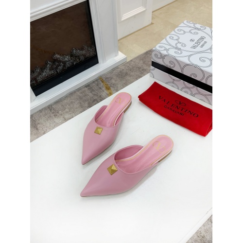 Replica Valentino Slippers For Women #878444 $76.00 USD for Wholesale