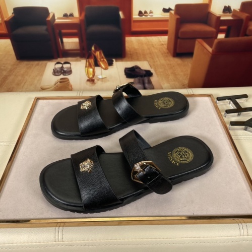 Replica Versace Slippers For Men #878630 $45.00 USD for Wholesale