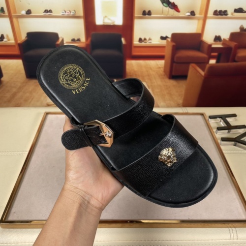 Replica Versace Slippers For Men #878630 $45.00 USD for Wholesale