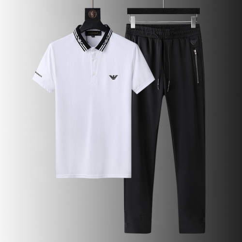 Armani Tracksuits Short Sleeved For Men #879590 $68.00 USD, Wholesale Replica Armani Tracksuits