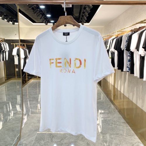 Fendi T-Shirts Short Sleeved For Men #879606 $40.00 USD, Wholesale Replica Fendi T-Shirts