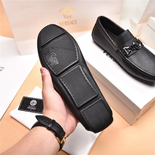 Replica Versace Leather Shoes For Men #879619 $80.00 USD for Wholesale
