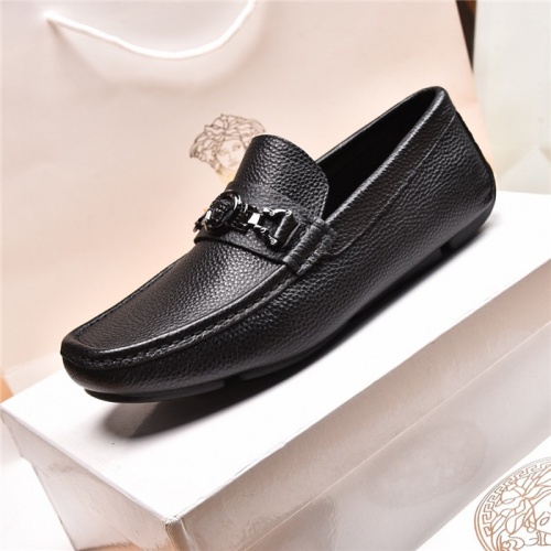 Replica Versace Leather Shoes For Men #879619 $80.00 USD for Wholesale