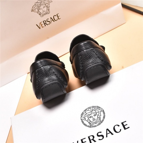Replica Versace Leather Shoes For Men #879619 $80.00 USD for Wholesale