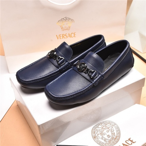 Versace Leather Shoes For Men #879620 $80.00 USD, Wholesale Replica Versace Leather Shoes