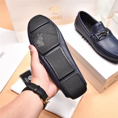Replica Versace Leather Shoes For Men #879620 $80.00 USD for Wholesale