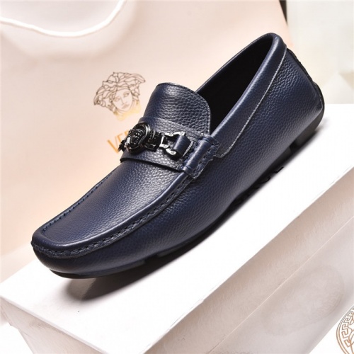 Replica Versace Leather Shoes For Men #879620 $80.00 USD for Wholesale