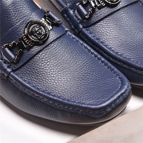 Replica Versace Leather Shoes For Men #879620 $80.00 USD for Wholesale