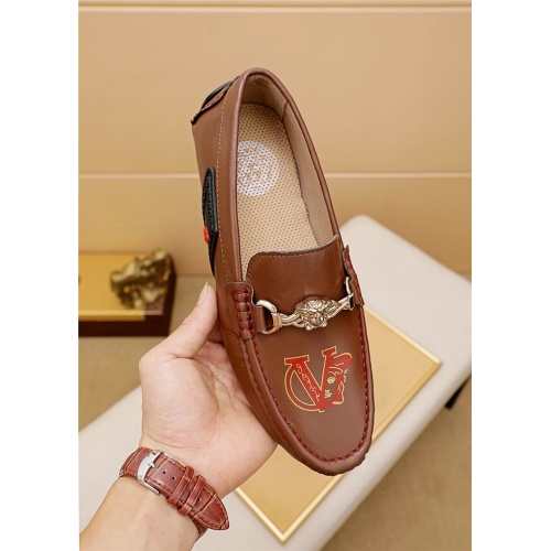 Replica Versace Leather Shoes For Men #879621 $68.00 USD for Wholesale