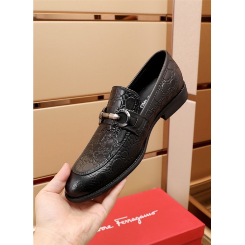 Replica Ferragamo Salvatore FS Leather Shoes For Men #879644 $82.00 USD for Wholesale