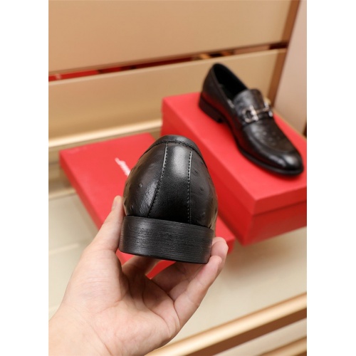Replica Salvatore Ferragamo Leather Shoes For Men #879657 $82.00 USD for Wholesale