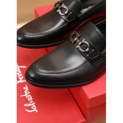 Replica Salvatore Ferragamo Leather Shoes For Men #879658 $82.00 USD for Wholesale