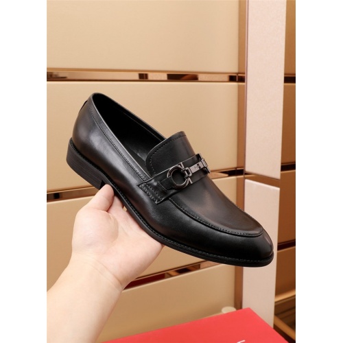 Replica Salvatore Ferragamo Leather Shoes For Men #879660 $82.00 USD for Wholesale